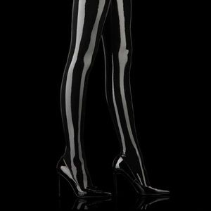 Latex thigh highs